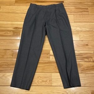 Mens Lans End dress pants, grey, wool, 35r